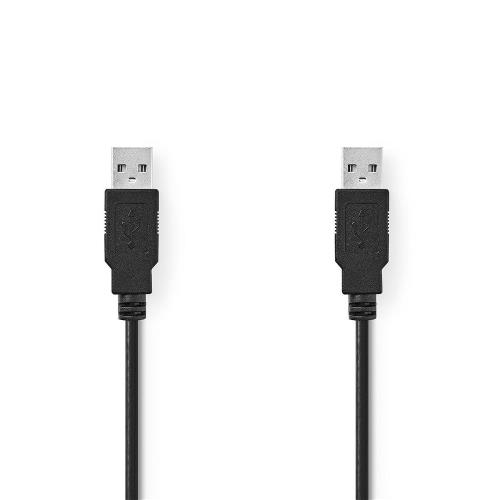 Nedis CCGT60000BK20 Kabel USB 2.0 | A male - A male | 2,0 m | Zwart