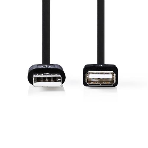 Nedis CCGT60010BK30 Kabel USB 2.0 | A male - USB A female | 3,0 m | Zwart