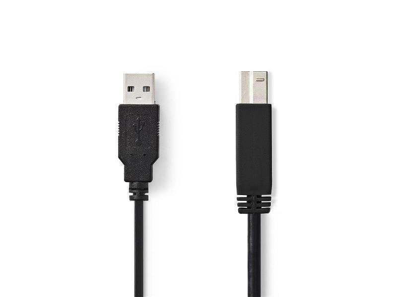 Nedis CCGT60100BK20 Kabel USB 2.0 | A male - USB-B male | 2,0 m | Zwart