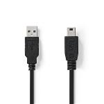 Nedis CCGT60300BK20 Kabel USB 2.0 | A male - Mini 5-pins male | 2,0 m | Zwart