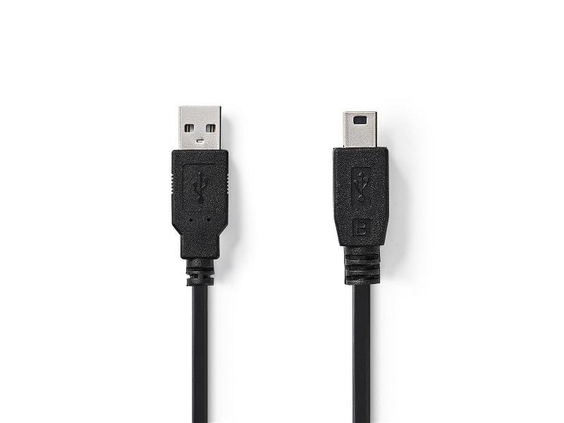 Nedis CCGT60300BK30 Kabel USB 2.0 | A male - Mini 5-pins male | 3,0 m | Zwart