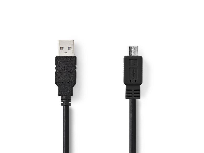 Nedis CCGT60500BK10 Kabel USB 2.0 | A male - Micro B male | 1,0 m | Zwart