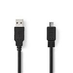 Nedis CCGT60500BK10 Kabel USB 2.0 | A male - Micro B male | 1,0 m | Zwart