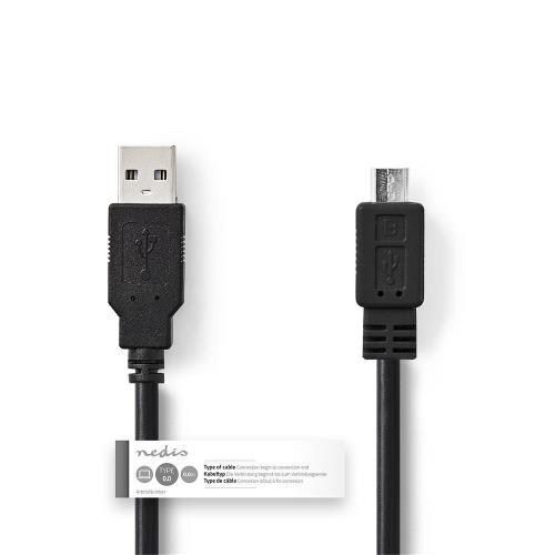 Nedis CCGT60500BK30 Kabel USB 2.0 | A male - Micro B male | 3,0 m | Zwart