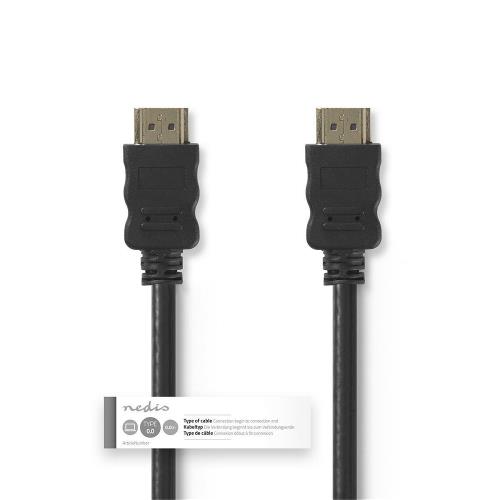 Nedis CVGT34000BK10 High Speed HDMIT-kabel met Ethernet | HDMIT-connector - HDMIT-connector | 1,0 m | Zwart