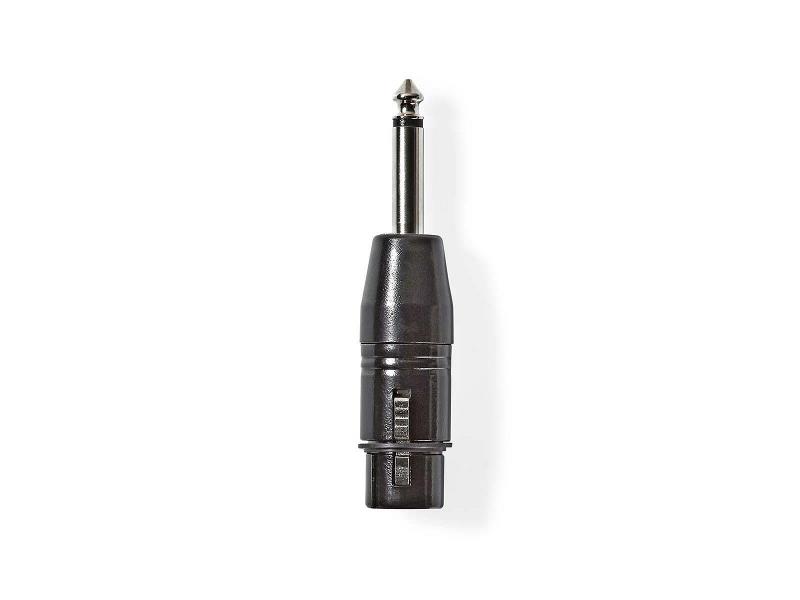 Nedis COTP15940BK XLR-Adapter Mono | XLR 3-pins female - 6,35 mm male | Zwart