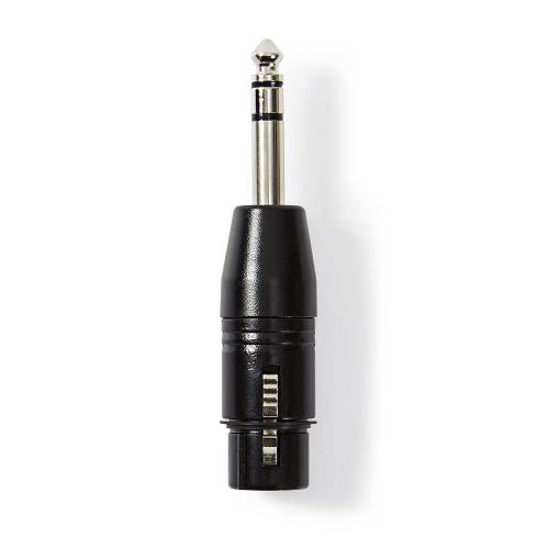Nedis COTP15941BK XLR-Adapter Stereo | XLR 3-pins female - 6,35 mm male | Zwart