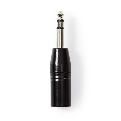 Nedis COTP15943BK XLR-Adapter Stereo | XLR 3-pins male - 6,35 mm male | Zwart