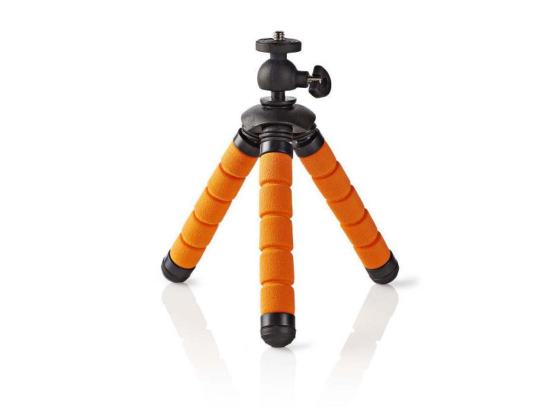 Nedis GPOD3000BK Ministatief | Max. 0,5 kg | 13 cm | Flexibel | Zwart/oranje