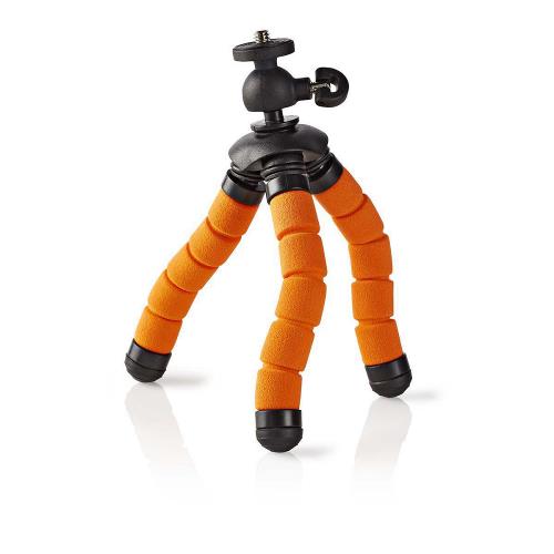 Nedis GPOD3000BK Ministatief | Max. 0,5 kg | 13 cm | Flexibel | Zwart/oranje