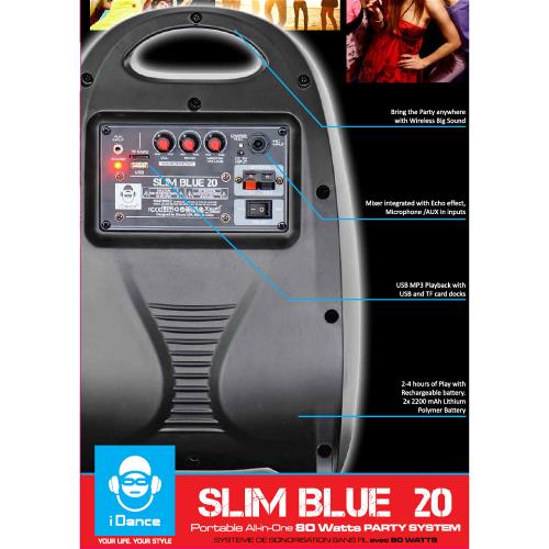 Idance speakers Slim blue 20 Idance speakers slim blue 20 (2)