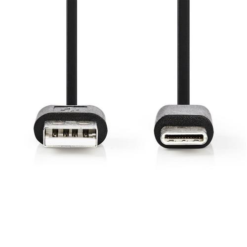 Nedis CCGP60600BK30 Kabel USB 2.0 | Type-C male - A male | 3,0 m | Zwart