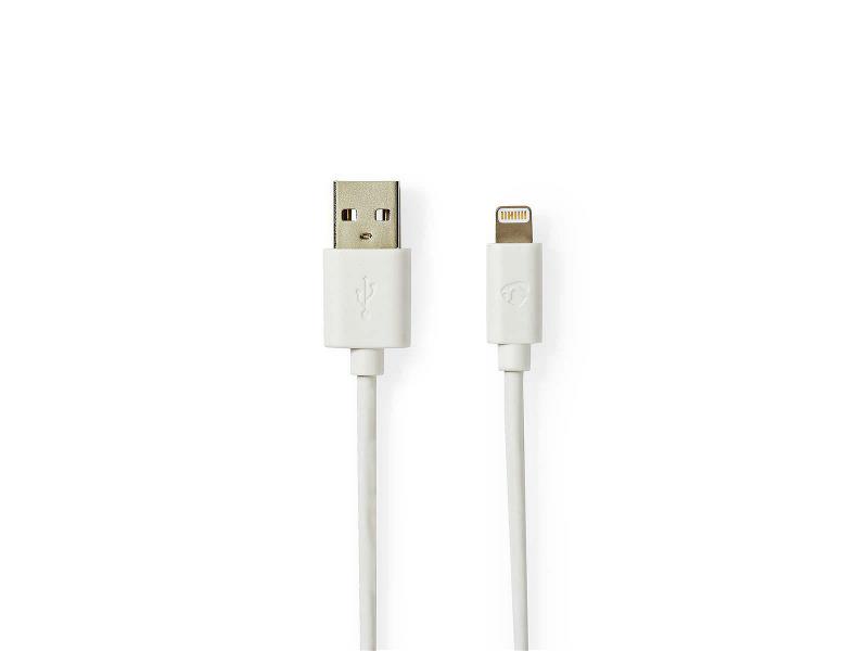 Nedis CCBP39300WT10 Data- en Oplaadkabel | Apple Lightning 8-pins male - USB A male | 1,0 m | Wit