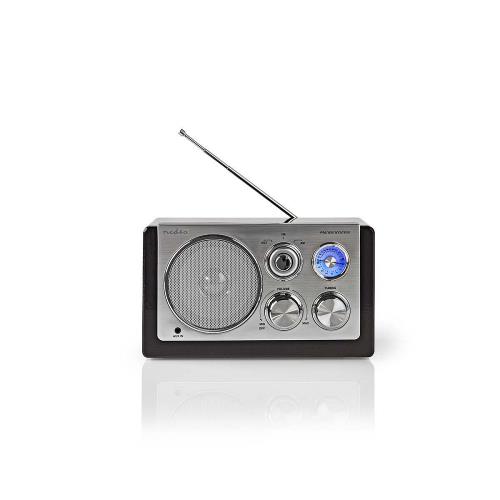 Nedis RDFM5100BK FM-radio | 9 W | Analoge tuning | Retro design | Zwart