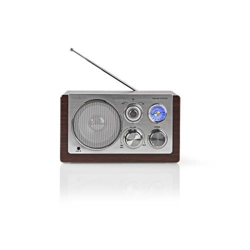 Nedis RDFM5100BN FM-radio | 9 W | Analoge tuning | Retro design | Bruin