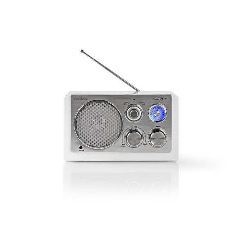 Nedis RDFM5100WT FM-radio | 9 W | Analoge tuning | Retro design | Wit