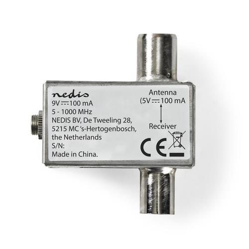 Nedis SPIN200ME CATV Power Inserter | DVB-T | 5 - 1000 MHz | Demping: 1,5 dB