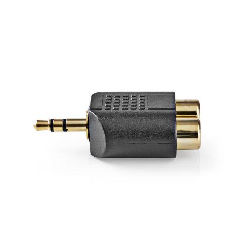 Nedis CAGP22940BKG Stereo Audioadapter | 3,5 mm male - 2x RCA female | 10 stuks | Zwart