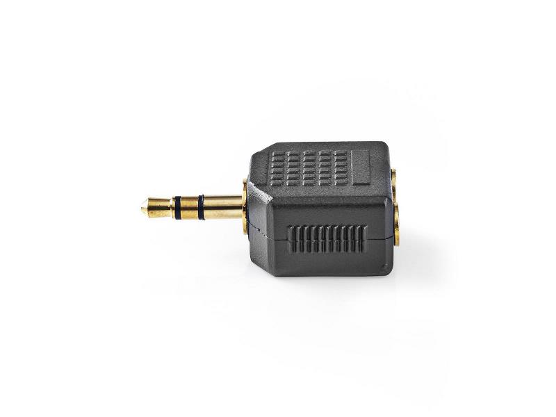 Nedis CAGP22945BKG Stereo Audioadapter | 3,5 mm male - 2x 3,5 mm female | 10 stuks | Zwart