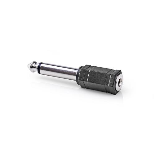 Nedis CAGP23929BK Mono-Audioadapter | 6,35 mm male - 3,5 mm female | 10 stuks | Zwart