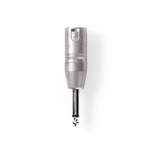 Nedis CAGP15942ME XLR-Adapter | XLR 3-pins male - 6,35 mm male | 10 stuks | Metaal