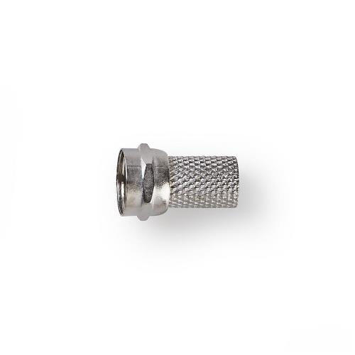 Nedis CSVC41904ME F-connector | Mannelijk | Voor 6,4mm-coaxkabels | 25 stuks | Metaal