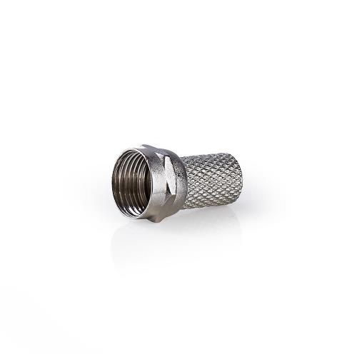 Nedis CSVC41904ME F-connector | Mannelijk | Voor 6,4mm-coaxkabels | 25 stuks | Metaal