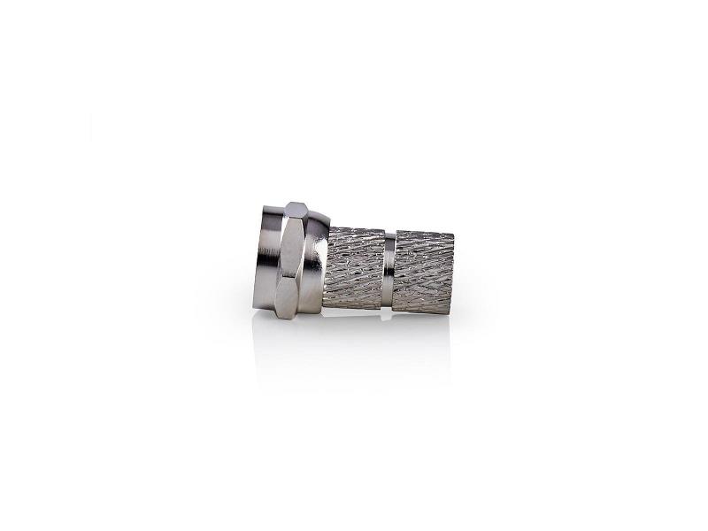 Nedis CSVC41905ME F-connector | Mannelijk | Voor 6,8mm-coaxkabels | 25 stuks | Metaal