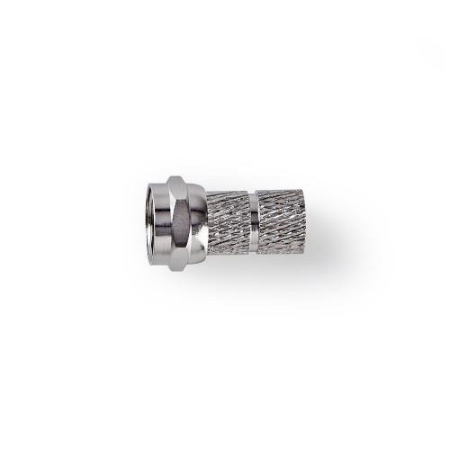 Nedis CSVC41905ME F-connector | Mannelijk | Voor 6,8mm-coaxkabels | 25 stuks | Metaal