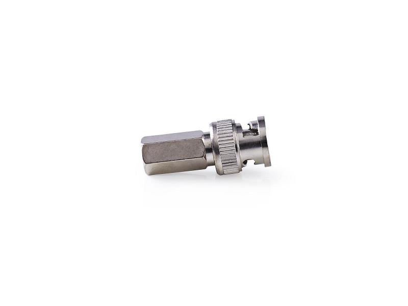 Nedis CVVC01910ME BNC-connector | Mannelijk | Voor 6,8mm-coaxkabels | 25 stuks | Metaal