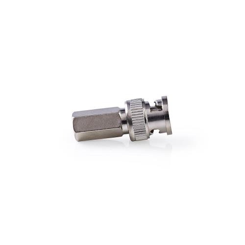 Nedis CVVC01910ME BNC-connector | Mannelijk | Voor 6,8mm-coaxkabels | 25 stuks | Metaal