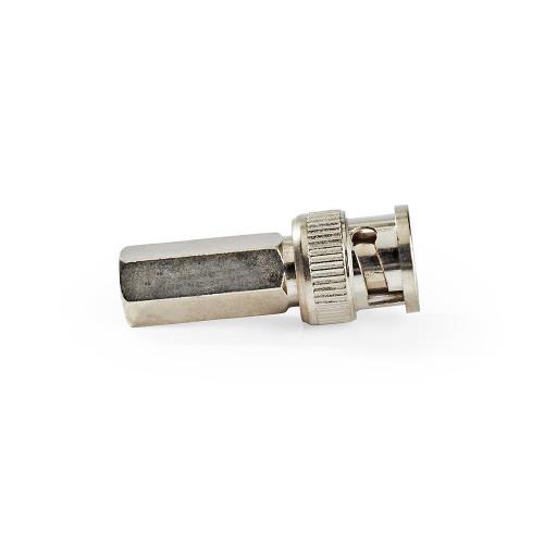 Nedis CVVC01902ME BNC-connector | Mannelijk | Voor 5,0mm-coaxkabels | 25 stuks | Metaal
