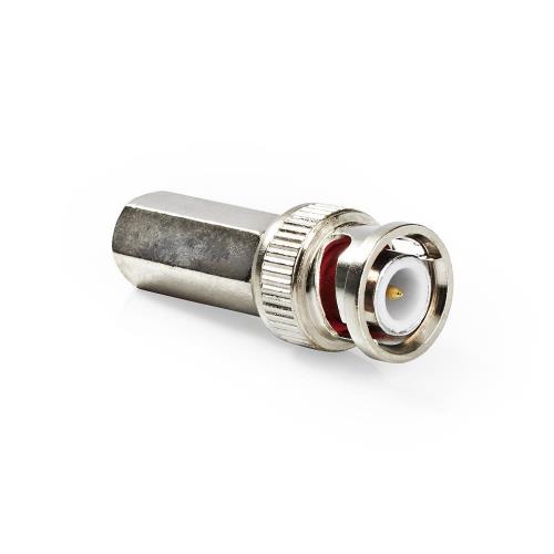 Nedis CVVC01902ME BNC-connector | Mannelijk | Voor 5,0mm-coaxkabels | 25 stuks | Metaal