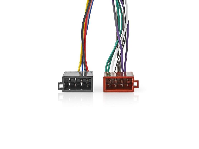 Nedis ISOCKW16PVA Kenwood 16-pins ISO-Kabel | Radioconnector - 2x autoconnector | 0,15 m | Veelkleurig