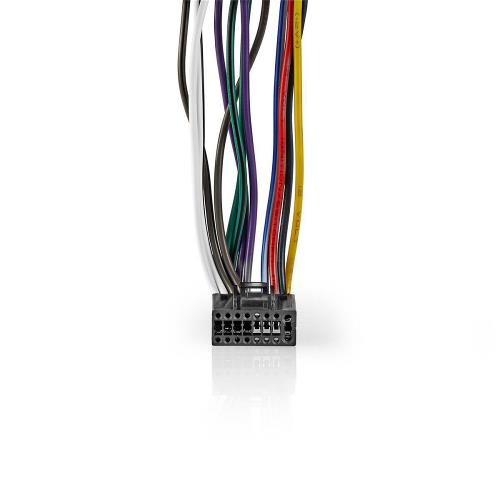 Nedis ISOCKW16PVA Kenwood 16-pins ISO-Kabel | Radioconnector - 2x autoconnector | 0,15 m | Veelkleurig