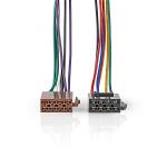 Nedis ISOCSTANDVA Standaard ISO-Kabel | Radioconnector - 2x autoconnector | 0,15 m | Meerkleurig