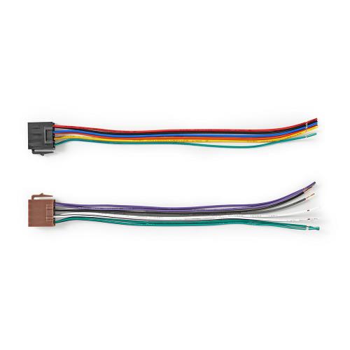 Nedis ISOCSTANDVA Standaard ISO-Kabel | Radioconnector - 2x autoconnector | 0,15 m | Meerkleurig