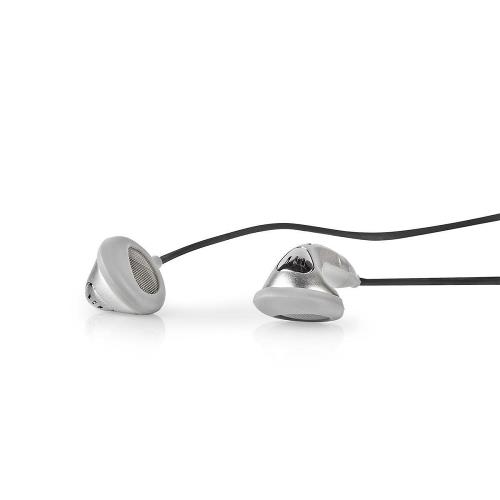 Nedis HPWD1000GY Hoofdtelefoon met snoer | 1,2 m ronde kabel | In het oor | Zilver