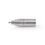 Nedis CAGP15931ME XLR-Adapter | XLR 3-pins male - RCA male | 10 stuks | Metaal