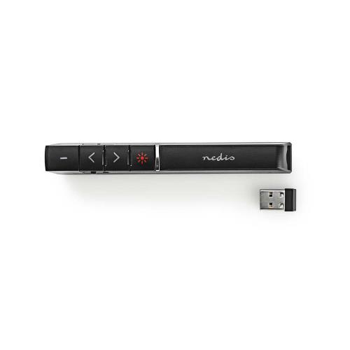 Nedis WLPSRL100BK Laser Presenter | Draadloos | USB mini dongle | Zwart