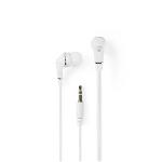 Nedis HPWD1002WT Wired Headphones | 1.2m Flat Cable | In-Ear | White
