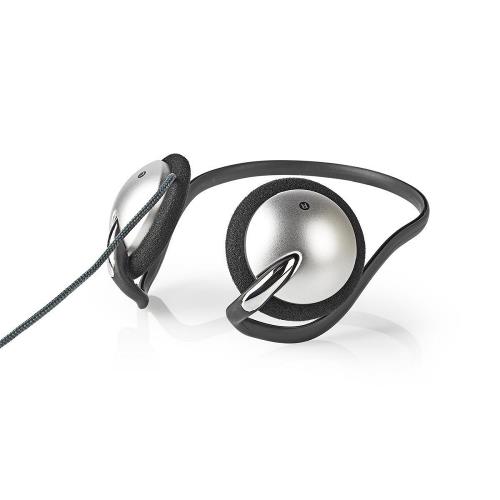 Nedis HPWD102BK On-Ear Koptelefoon | Bedraad 2,10 m | Zwart/Zilver