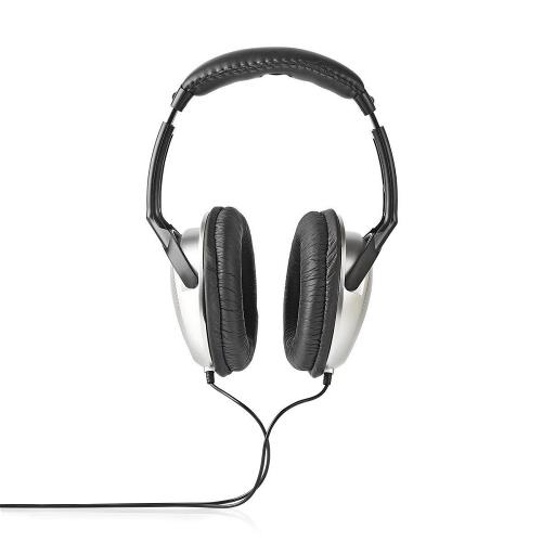 Nedis HPWD1200BK Over-ear Koptelefoon | bedraad 2,00 m | zilver/zwart
