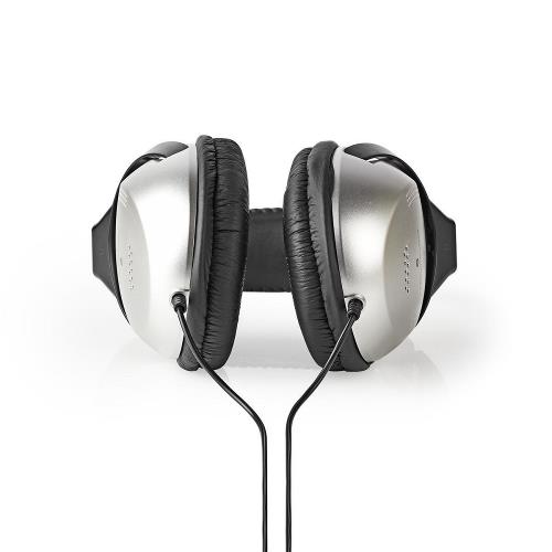 Nedis HPWD1200BK Over-ear Koptelefoon | bedraad 2,00 m | zilver/zwart