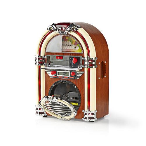 Nedis RDJB3000BN Tafelradiojukebox | FM/AM-radio CD | 3 W | bruin