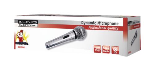 König KN-MIC45 Dynamische microfoon metaal zilver