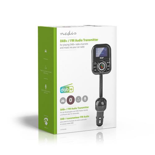Nedis CATR300BK DAB+/FM-zender voor de Auto | Bluetooth® | microSD-kaartslot | Handsfree Bellen | 2x USB