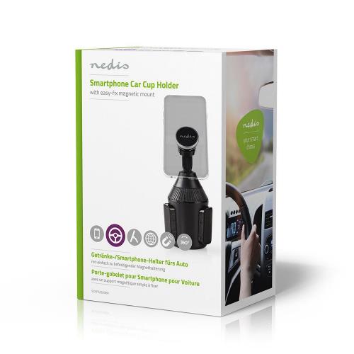 Nedis SCMTM300BK Smartphone Car Mount | 360° Rotatable | Magnetic
