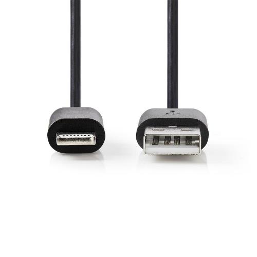 Nedis CCGW39300BK10 Data en Oplaadkabel Apple Lightning - USB A Male