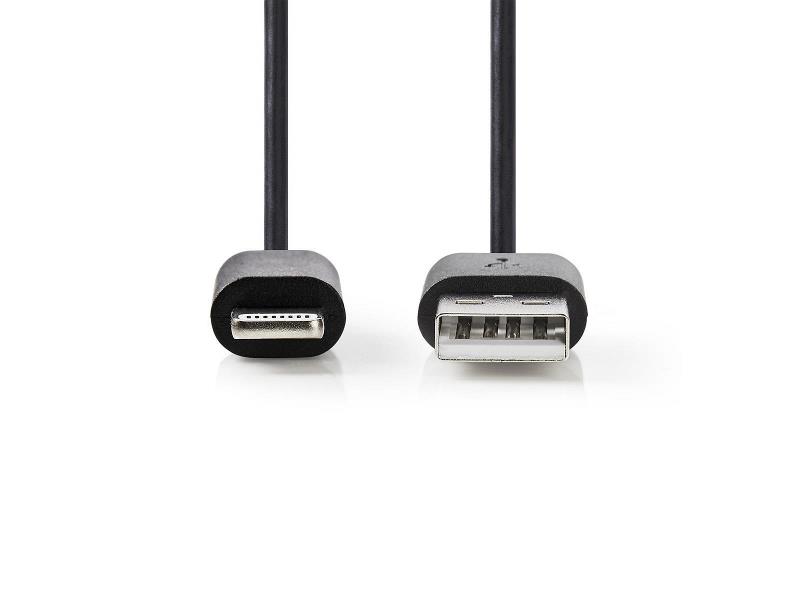 Nedis CCGW39300BK10 Data en Oplaadkabel Apple Lightning - USB A Male